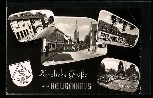 AK Heiligenhaus, Hauptstrasse, Parkhaus, Hauptpost