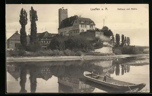 AK Lauffen a. N., Rathaus und Mühle