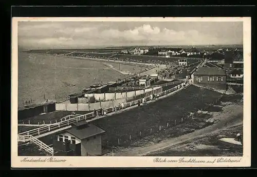 AK Büsum i. Holst., Blick vom Leuchtturm auf Südstrand