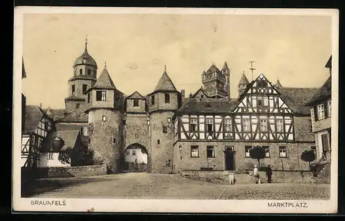 AK Braunfels, Blick auf den Marktplatz