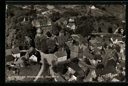 AK Friedewald /Westerwald, Fliegeraufnahme des Schlosses