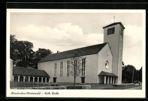 AK Altenkirchen /Westerwald, Blick auf die katholische Kirche