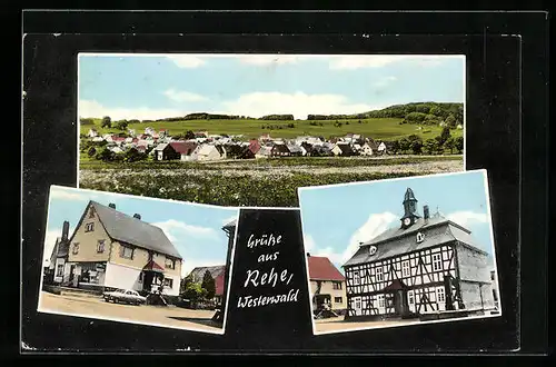 AK Rehe /Westerwald, Ortsansicht mit Umland