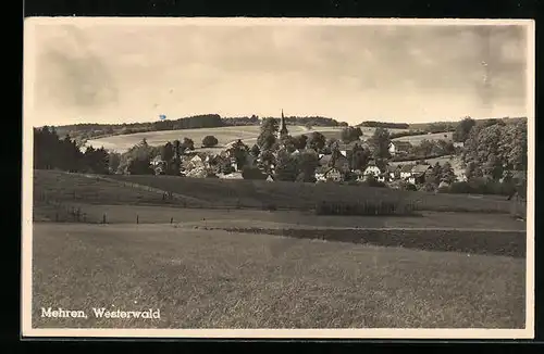 AK Mehren /Westerwald, Ortsansicht mit Umland