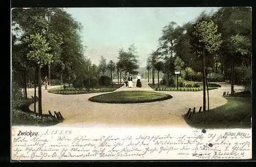 AK Zwickau i. Sa., Milkau-Platz