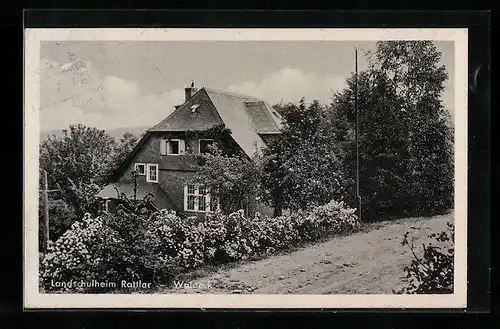 AK Willingen-Waldeck, Landschulheim Rattlar, von der Strasse gesehen