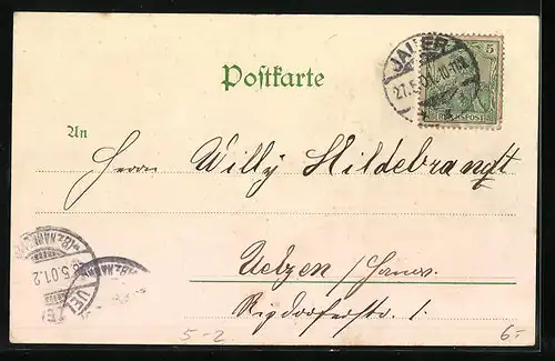 AK Araberin mit rotem Hut, Jugendstil