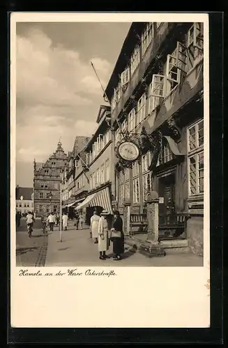 AK Hameln an der Weser, Blick in die Osterstrasse