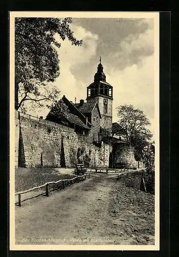 AK Bad Sooden-Allendorf, Partie am Stadtgraben