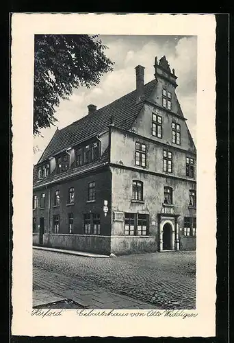 AK Herford, Geburtshaus von Otto Weddigen