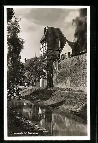 AK Donauwörth, Flusspartie am Färbertor