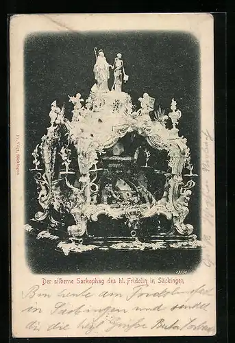 AK Säckingen, Der silberne Sarkophag des hl. Fridolin