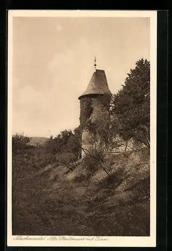 AK Nöschenrode, Alte Stadtmauer mit Turm