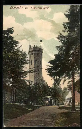 AK Oberhof i. Th., Blick auf den Schneekopfturm