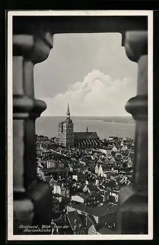 AK Stralsund, Blick von der Marienkirche