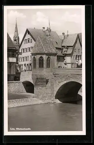 AK Calw, Blick auf die Nikolauskapelle