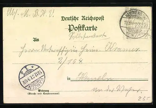 Lithographie Hemmendorf, Gasthaus Rathskeller, Gasthaus Glahe, Gesamtansicht