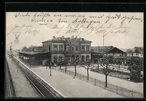 AK Höchst a. M., Bahnhof