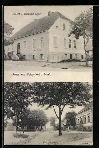 AK Beiersdorf i. Mark, Gasthof v. Hermann Kelch, Dorfstrasse