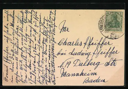 AK Freudenstadt, Blick in die Karlsstrasse