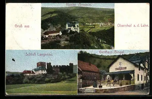 AK Obernhof a.d. Lahn, Gasthaus Bingel, Schloss Langenau, Kloster Arnstein