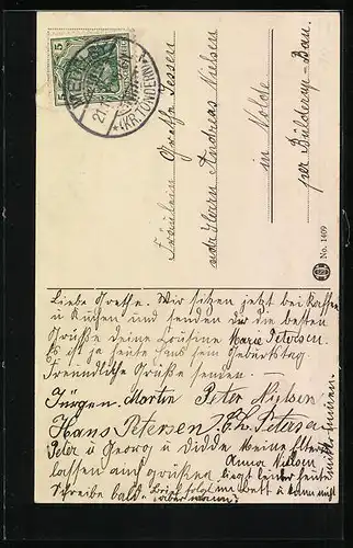 AK Medelby, Ortsansicht mit Kirche