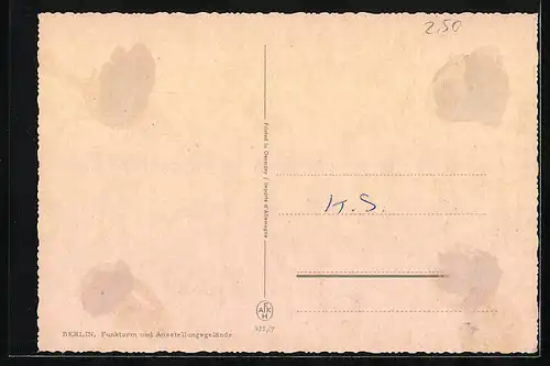 AK Berlin, Funkturm und Ausstellungsgelände