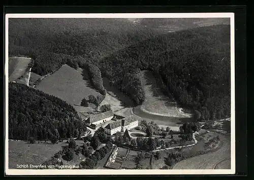 AK Ehrenfels, Schloss vom Flugzeug aus