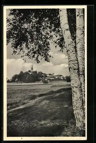 AK Hallerstein /Ofr., Ortsansicht mit Kirche