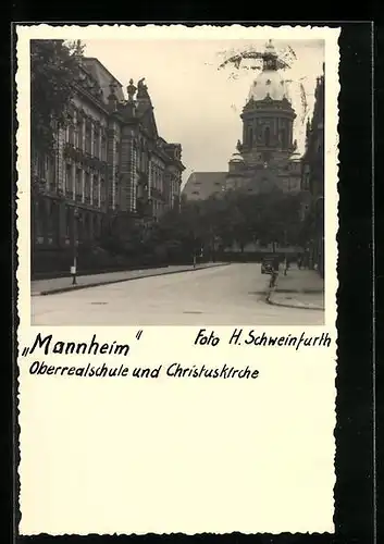 AK Mannheim, Oberrealschule und Christuskirche