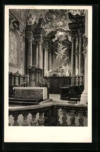 AK Rohr /Ndb., Benediktinerabtei, Hochaltar des Egid Asam
