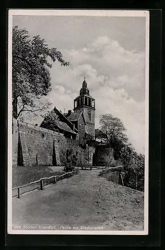 AK Bad Sooden-Allendorf, Partie am Stadtgraben