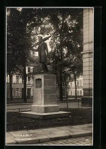 AK Crefeld am Rhein, Weberdenkmal