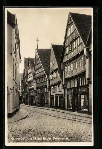 AK Osnabrück, Alte Häuser in der Bierstrasse
