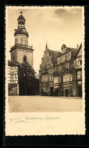 AK Rinteln a. Weser, Nicolaikirche und Ratskeller