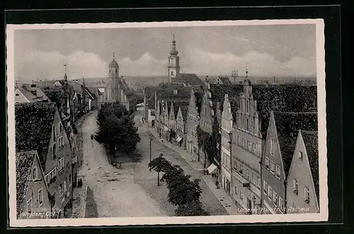 AK Weiden /Opf., Unterer Markt mit Rathaus