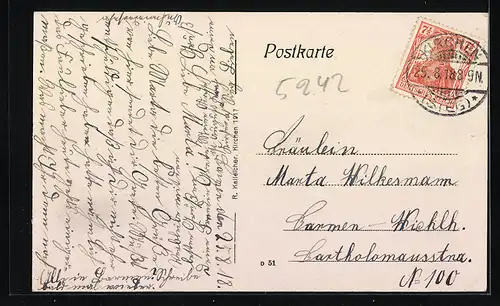 AK Kirchen, Ortsansicht aus der Vogelschau