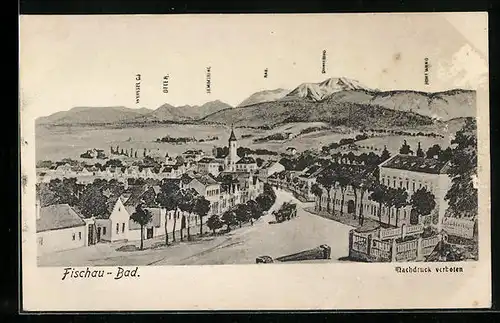 AK Bad Fischau, Ortsansicht, K. u. k. Militär-Unterrealschule