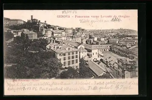 AK Genova, Panorama verso Levante da Oregina
