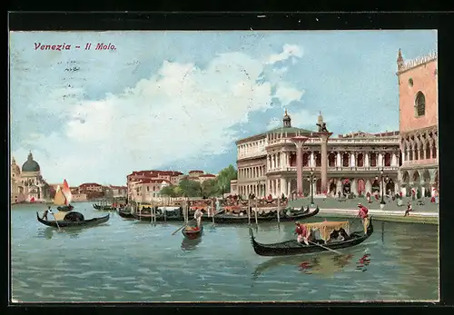 Künstler-AK Venedig, Il Molo