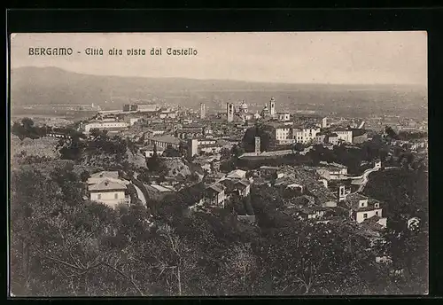 AK Bergamo, Città alta vista dal Castello