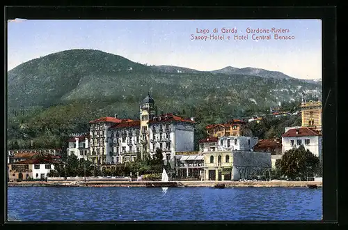 AK Gardone-Riviera, Savoy-Hotel und Hotel Central Benaco