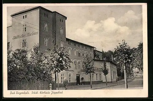 AK Bad Ziegenhals, Städt. Kurhaus Juppebad