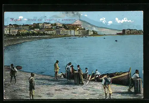 AK Napoli, Vista dal Vesuvio e pescatori