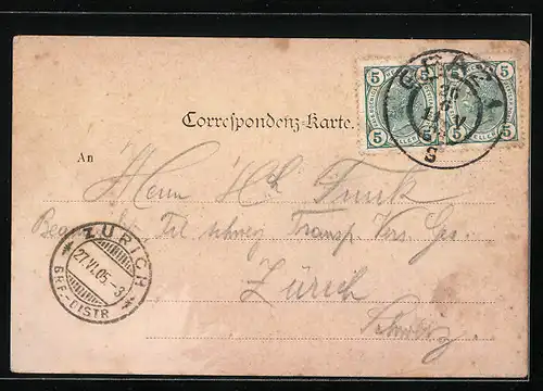 AK Graz, Panorama vom Schlossberg-Castell