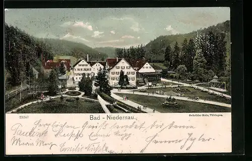 AK Bad Niedernau, Ortsansicht mit Anlagen und Umgebung