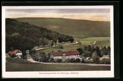 AK Stennebergsmühle b. Moringen, Ortsansicht mit Umland