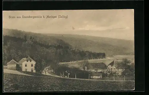 AK Stennebergsmühle b. Moringen, Totalansicht mit Umland