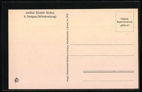 AK Siessen b. Saulgau, Kloster, Schlafsaal der Haushaltungszöglinge