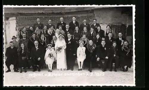 AK Endlkirchen, Gruppenfoto Hochzeitsgesellschaft 1939